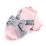 PUOUPUOU Luxury Cute Dog Clothes Thicken Warm Pet Dog Clothes Bow Sweater Cotton Winter Soft for Small Medium Dogs Coat XS-2XL daiiibabyyy