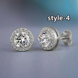 Huitan Fashion Geometric Women Stud Earrings Cubic Zirconia Wedding Party Daily Wearable Fashion Jewelry Hot daiiibabyyy