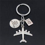 1PC Earth Airplane Keychains No Matter Where Pendant Travel Keyring Friendship Best Friend Jewelry Diy Handmade daiiibabyyy