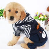 PUOUPUOU Fashion Striped Pet Dog Clothes for Dogs Coat Hoodie Sweatshirt Winter Ropa Perro Dog Clothing Cartoon Pets Clothing daiiibabyyy