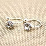 1pair Women Girl Clip On U Body Crystal Rhinestone Earring Stainless Steel Ear Cuff Stud Ear Jewelry Gift daiiibabyyy