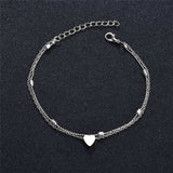 2PCS Retro Pearl Heart Infinity Ankle Anklet Bracelet Set Bohemia Foot Beach Anklets Women Fashion Barefoot Chain Jewelry daiiibabyyy