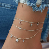 Summer Boho Butterfly Anklet For Women Gold Multilayer Crystal Ankle Bracelet Foot Chain Leg Bracelet Beach Accessories Jewelry daiiibabyyy