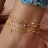 Summer Boho Butterfly Anklet For Women Gold Multilayer Crystal Ankle Bracelet Foot Chain Leg Bracelet Beach Accessories Jewelry daiiibabyyy