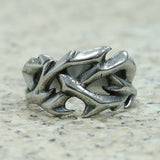 Retro Hollow Design Round Thorns Ring Cool Stainless Steel Punk Biker Rings For Women Men Viking Jewelry Wedding Party Gifts daiiibabyyy