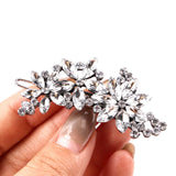 1PC Women's Rhinestone Crystal Hair Clip Hairpins Comb Flower mariage Bride Bridesmaid Wedding Party Hair Jewelry Accessories daiiibabyyy