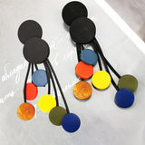 UKEBAY New Wood Earrings For Women Long Big Earrings Gothic Jewelry Handmade Multicolor Drop Earring Party Birthday Gift Boho daiiibabyyy