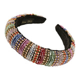 Colorful Crystal Hairbands Rhinestone Padded Headband Party Wedding Hair Hoop For Women Girls Hair Accessories Headpieces Gifts daiiibabyyy