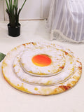 1pcsNew Comfort Pet Cat Dog Sleeping Bed Mat Cat Soft Warm Flannel Blanket Poached Egg Novelty Sleep Pad Pizza Sleeping Blankets daiiibabyyy