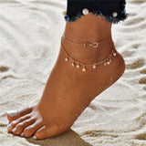 LETAPI 3pcs/set Gold Color Simple Chain Anklets For Women Beach Foot Jewelry Leg Chain Ankle Bracelets Women Accessories daiiibabyyy