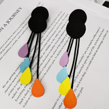 UKEBAY New Wood Earrings For Women Long Big Earrings Gothic Jewelry Handmade Multicolor Drop Earring Party Birthday Gift Boho daiiibabyyy