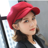 Newsboy Caps New Arrive Women Newsboy Gatsby Cap Octagonal Baker Peaked Beret Driving Hat Female Sunscreen Hats Painter Tour cap daiiibabyyy