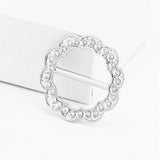 Fashion Hollow Circle Rhinestone Brooch Shawl Clip Scarves Broche Circle Crystal Brooches For Women Gift Accessories Wholesale daiiibabyyy