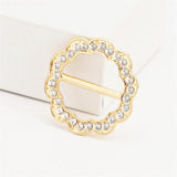 Fashion Hollow Circle Rhinestone Brooch Shawl Clip Scarves Broche Circle Crystal Brooches For Women Gift Accessories Wholesale daiiibabyyy