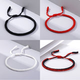 Black Red White Woven Thread Rope Lucky Bracelet Women Men Charms Bracelets Jewelry For Lovers' Best Gift Friendship Bangles daiiibabyyy