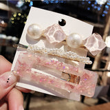 Hair Clips For Women Headband Hairpins Barrettes Pearl Geometric Girls Hairgrips Fashion Hair Jewelry Accessories 3pcs/set daiiibabyyy