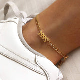 1980-1998 Birth Year Anklet Leg Bracelet Jewelry Stainless Steel Rose Gold Color Custom Number Anklet For Women Gifts daiiibabyyy