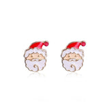 New Christmas Earrings Crystal Snowman Jewelry Christmas Tree Stud Earring For Women Creative Party Accessories Girl Gifts daiiibabyyy