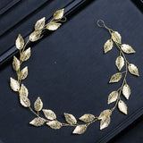 KMVEXO Fashion Gold Silver color Hairbands Bride Leaf Headbands Charm Tiaras Leaves Wedding Hair Accessories Women Hair Jewelry daiiibabyyy