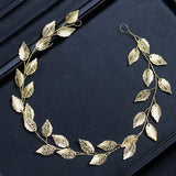 KMVEXO Fashion Gold Silver color Hairbands Bride Leaf Headbands Charm Tiaras Leaves Wedding Hair Accessories Women Hair Jewelry daiiibabyyy