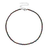 1pc Bohemian Style Ladies Choker Necklace Creative Fashion Bohemian Beaded Necklace Bead Choker Jewelry Accessories daiiibabyyy