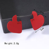 New Fashion Korean Drop Earrings For Women White Enamel Double Heart Korean Jewelry Female Earring Girls Gift daiiibabyyy