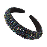 Colorful Crystal Hairbands Rhinestone Padded Headband Party Wedding Hair Hoop For Women Girls Hair Accessories Headpieces Gifts daiiibabyyy