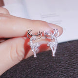 Rinhoo Christmas Stud Earrings Rhinestone Snowflake Elk Earrings Pendant Ear Jewelry Women Cute Christmas Festival New Year Gift daiiibabyyy