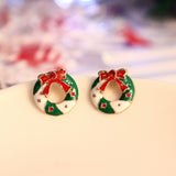 Rinhoo Christmas Stud Earrings Rhinestone Snowflake Elk Earrings Pendant Ear Jewelry Women Cute Christmas Festival New Year Gift daiiibabyyy