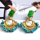 High-quality Bohemian Vintage Handmade Rhinestone Drop Earrings Wholesale Jewelry Accessories For Women daiiibabyyy