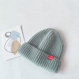 Autumn Winter Solid Color Baby Knitted Hats Kids Girls Boys Beanies Caps Warm Soft Casual Hats for Children daiiibabyyy