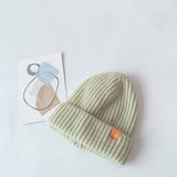 Autumn Winter Solid Color Baby Knitted Hats Kids Girls Boys Beanies Caps Warm Soft Casual Hats for Children daiiibabyyy