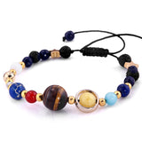 Universe Eight Planets Beads Bangles & Bracelets Fashion Jewelry Natural Solar System Energy Bracelet for Women or Men Chritmas daiiibabyyy