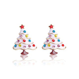 New Christmas Earrings Crystal Snowman Jewelry Christmas Tree Stud Earring For Women Creative Party Accessories Girl Gifts daiiibabyyy