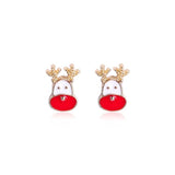 New Christmas Earrings Crystal Snowman Jewelry Christmas Tree Stud Earring For Women Creative Party Accessories Girl Gifts daiiibabyyy