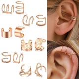 Ear Cuff Gold Leaves Non-Piercing Ear Clips Fake Cartilage Earring Jewelry For Women Men  gifts daiiibabyyy