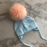 Autumn Winter Unisex Faux Fur Pompom Cotton Earflap Caps For Newborn Toddler Kids Girl Cap Baby Boy Hats Beaine Bonnet daiiibabyyy