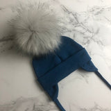 Autumn Winter Unisex Faux Fur Pompom Cotton Earflap Caps For Newborn Toddler Kids Girl Cap Baby Boy Hats Beaine Bonnet daiiibabyyy