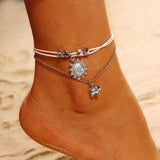 Women Multi Layer Moon Anklets Barefoot Crochet Sandals Foot Chain Jewelry Ankle Foot Anklets Bracelets For Women Leg Chain New daiiibabyyy