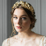 Retro Gold leaf wedding roman bride greek women hair accessories bride head jewel headband head tiaras crown jewelry Hair Hoop daiiibabyyy