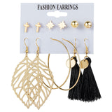 New Women's Earrings Set Tassel Pearl Acrylic Earrings For Women Bohemian Fashion Jewelry Geometric kolczyki Hoop Earings daiiibabyyy