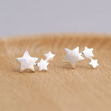 Fashion Silver Color Hypoallergenic Star Stud Earrings for Women Elegant Wedding Jewelry pendientes Brincos eh907 daiiibabyyy