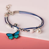 Cute Metal Drip Glaze Pendant Bracelet Hand-Wowen Charms Gift Bracelets Bangles For women Girl Children  #MZ104 daiiibabyyy