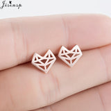 Trendy Jewelry Cute Animal Stud Earrings for Women Kids Fashion Metal Dog Paw Earings Simple Plane Ear Piercing Girls Brincos daiiibabyyy