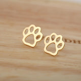 Trendy Jewelry Cute Animal Stud Earrings for Women Kids Fashion Metal Dog Paw Earings Simple Plane Ear Piercing Girls Brincos daiiibabyyy