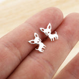 Trendy Jewelry Cute Animal Stud Earrings for Women Kids Fashion Metal Dog Paw Earings Simple Plane Ear Piercing Girls Brincos daiiibabyyy