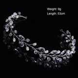 1Pc pearl flower head jewelry tiara white pearl leaf wedding headband bridal hair accessories for Women Bridal Head Ornament daiiibabyyy