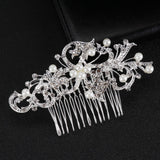 1Pc pearl flower head jewelry tiara white pearl leaf wedding headband bridal hair accessories for Women Bridal Head Ornament daiiibabyyy