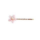 Japan Cherry Blossoms Hairpins for Women Girls Gold Simple Imitation Pearl Sweet Pink Flower Metal Hair Clip Jewelry Accessories daiiibabyyy