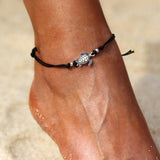 Boho Adjustable Anklet Antique Sea Turtle Animal  Charm Beads Chain Anklet Women Summer Beach Sandals Ankle Bracelet